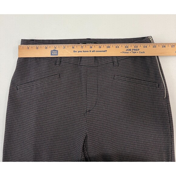 ZARA Trafaluc Women's Pants Navy Blue Red Dot Print Side Zipper Stretch Size L - Picture 8 of 11